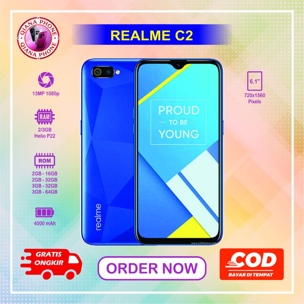 HP REALME C2 Normal second siap pakai