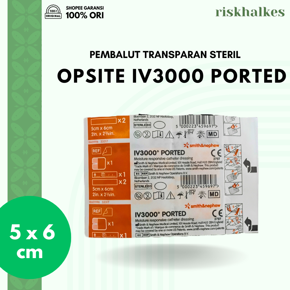 Opsite IV 3000 size 5cm x 6cm IV Dressing Plester Infus Opsite