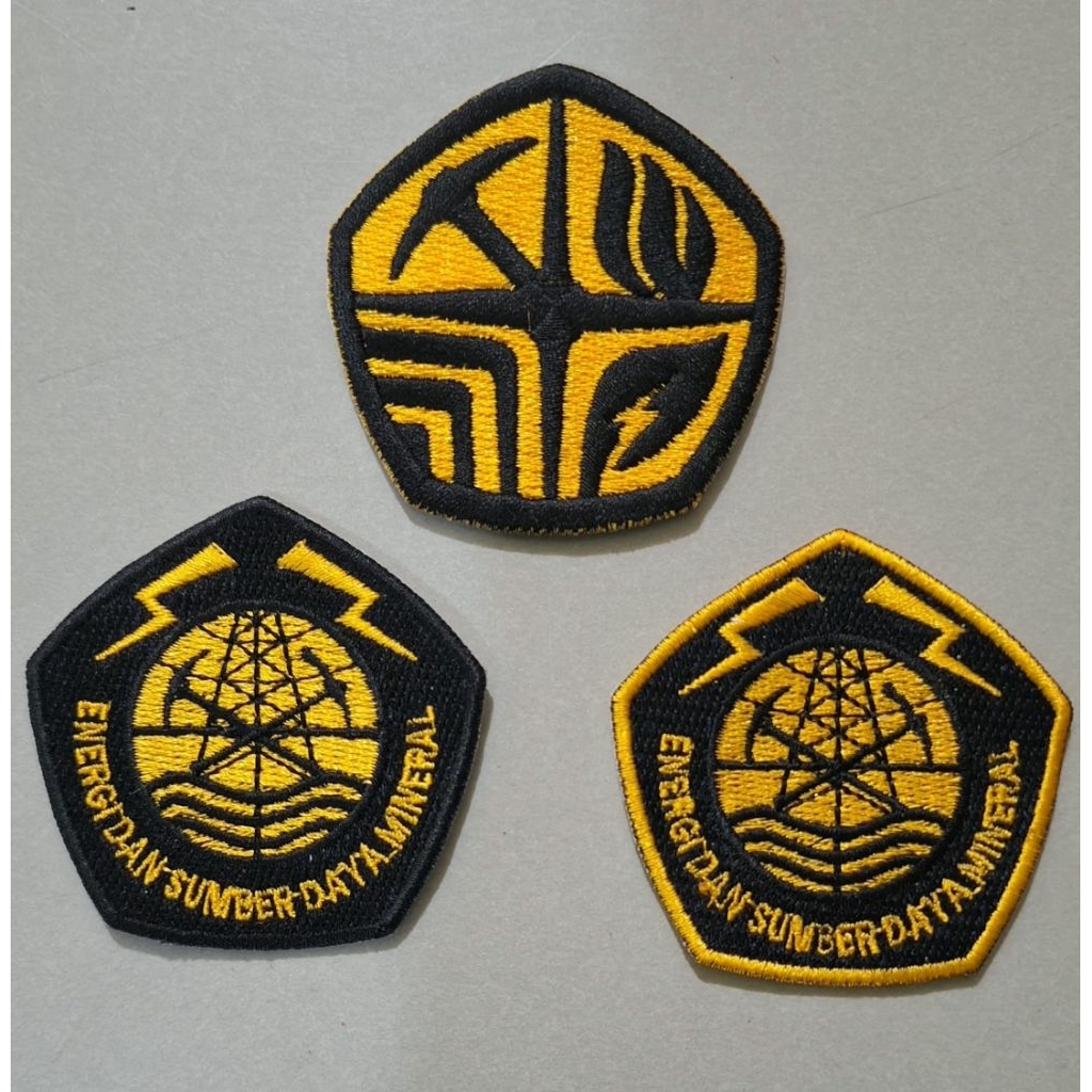 Bordir logo ESDM/emblem energi sumber daya mineral/patch ESDM