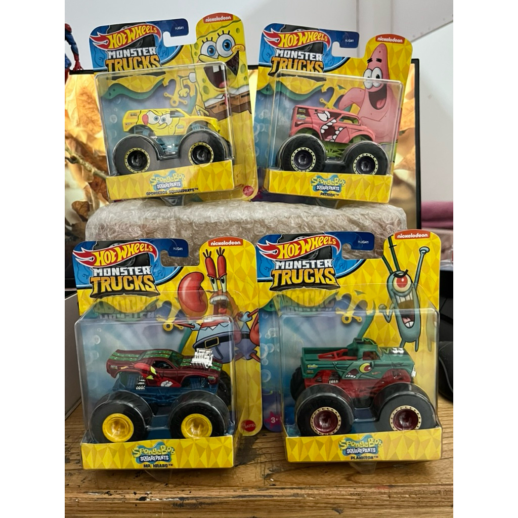 hot wheels monster truck set spongebob