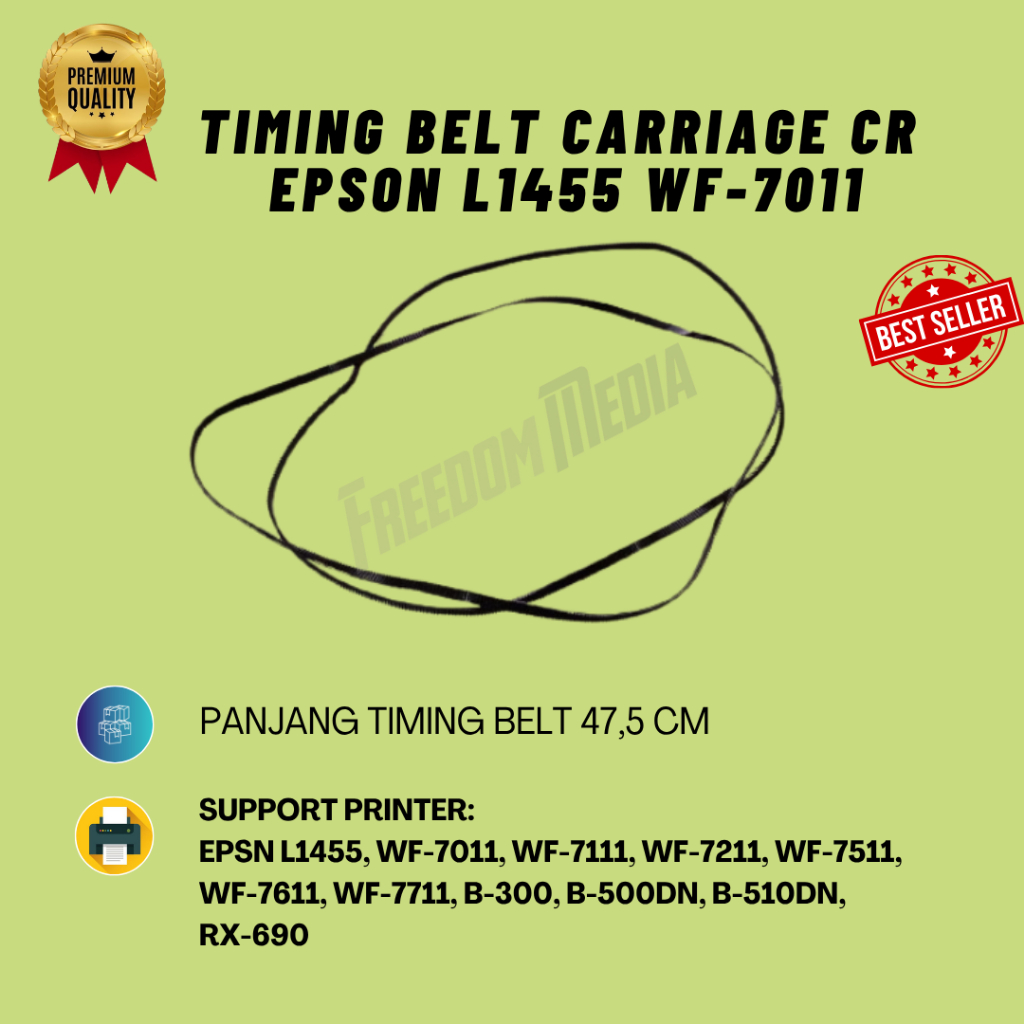 Timing Belt Carriage CR Epson L1455 L 1455 L-1455 WF-7011 WF-7611 (47,5 CM)