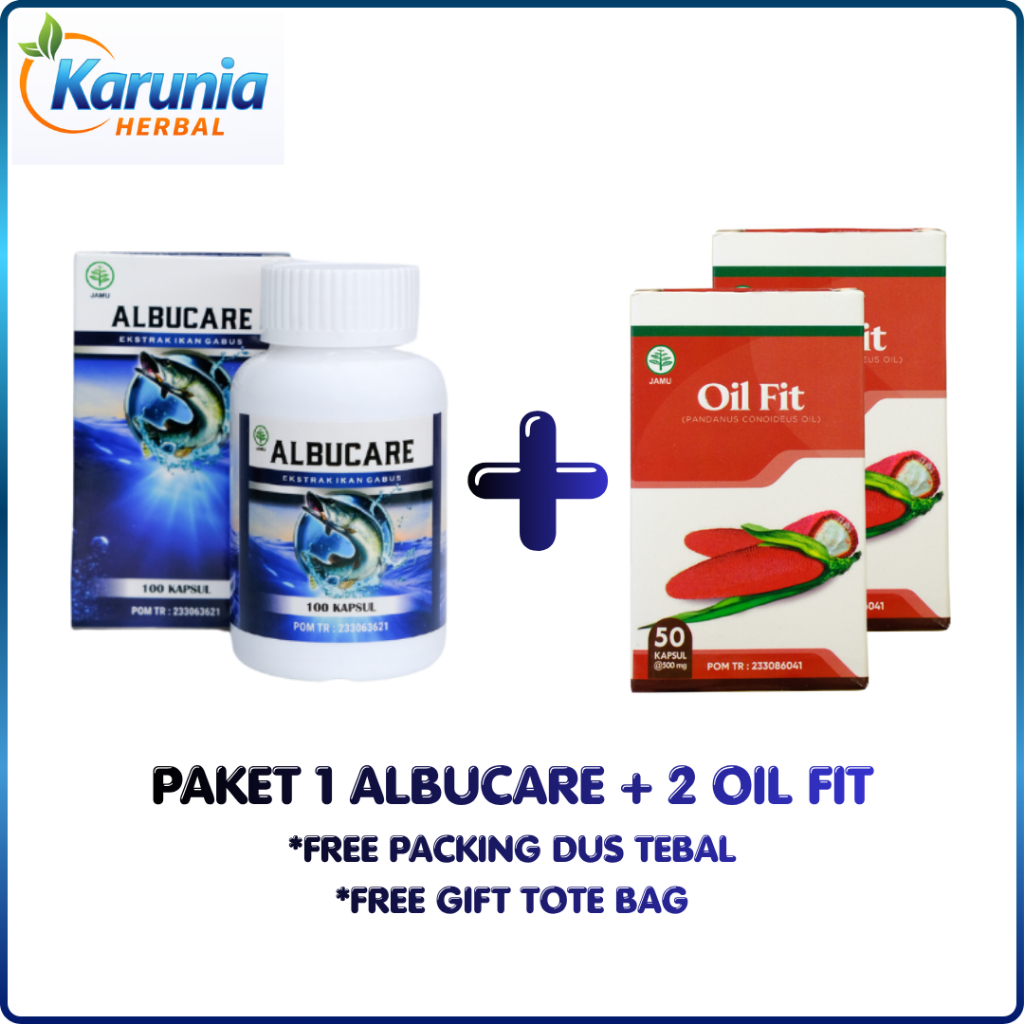 Kapsul Oil Fit - Paket 1 Albucare dan 2 Oil Fit
