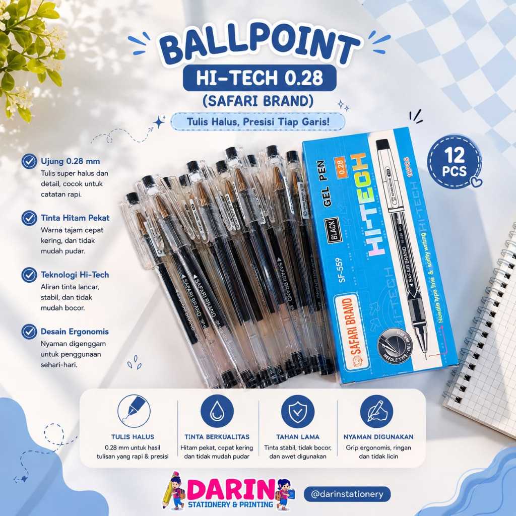 BALLPOINT HI-TECH 0.28 SAFARI BRAND