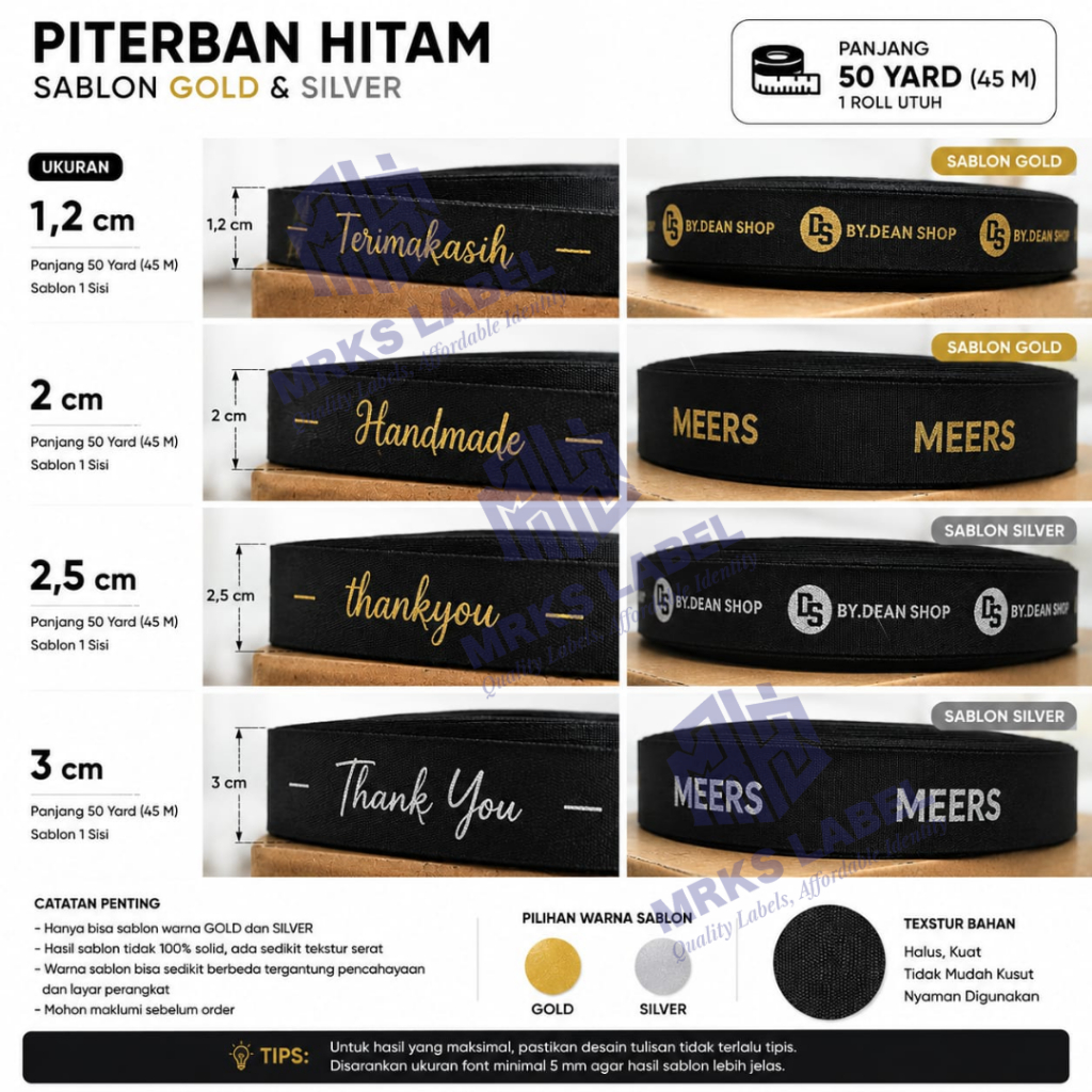 custom label katun hitam | piterban hitam import free design