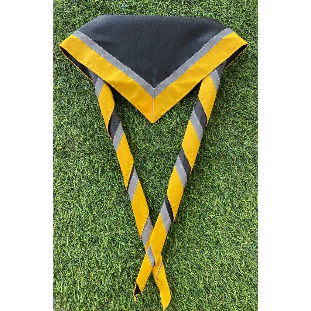 Scraf Pramuka Warna Hitam Lis Kuning