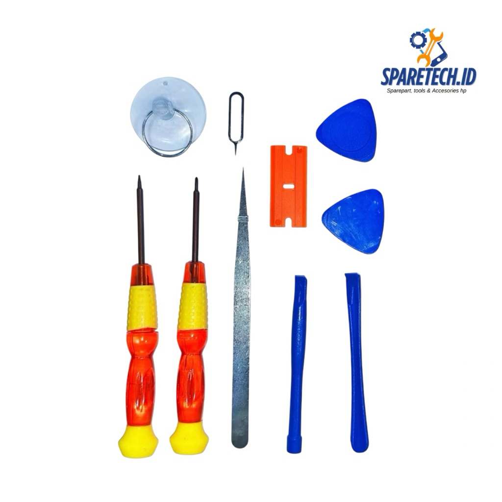 OBENG SET TOOLS 10 IN 1 ALAT PEMBUKA LCD DAN TOOLS / ALAT SERVICE HP SET LENGKAP FULLSET SATU PAKET