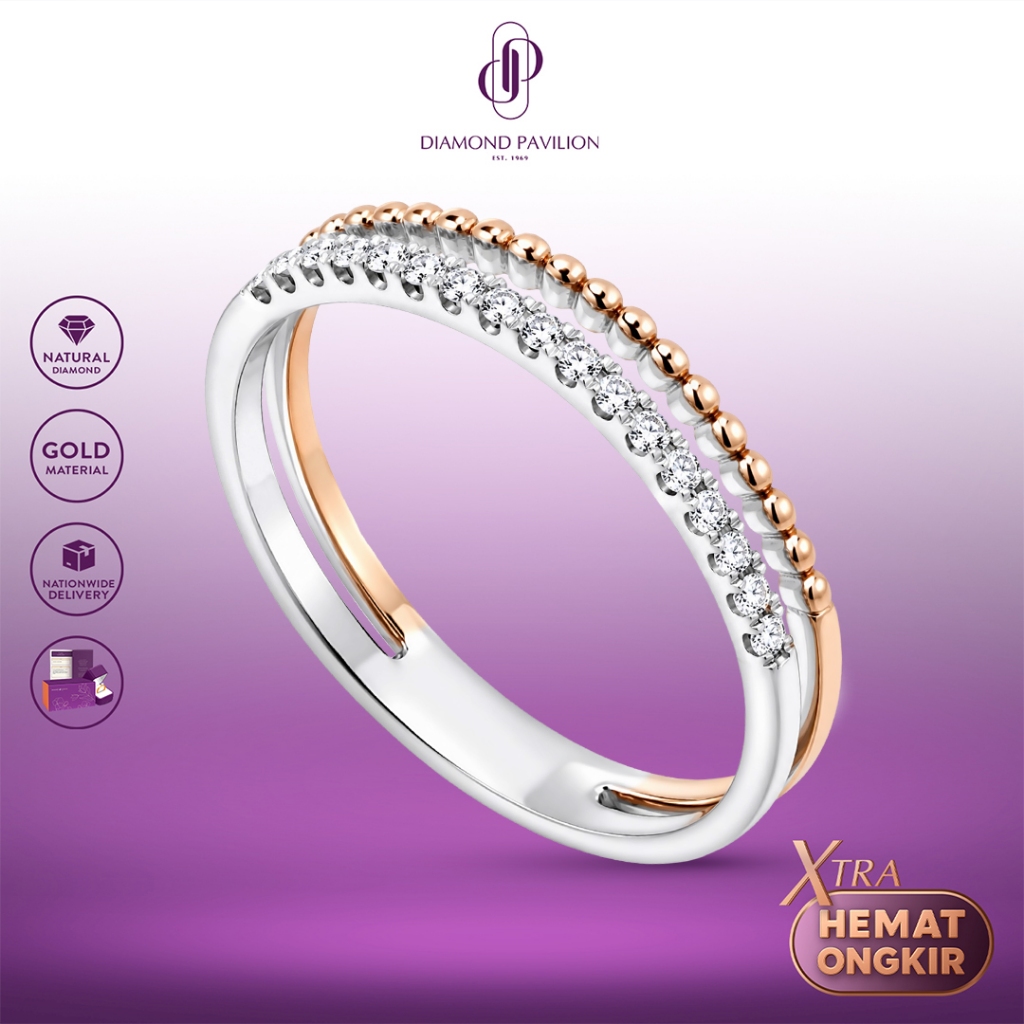 Diamond Pavilion Cincin Emas Batu Berlian Cheryl Ring