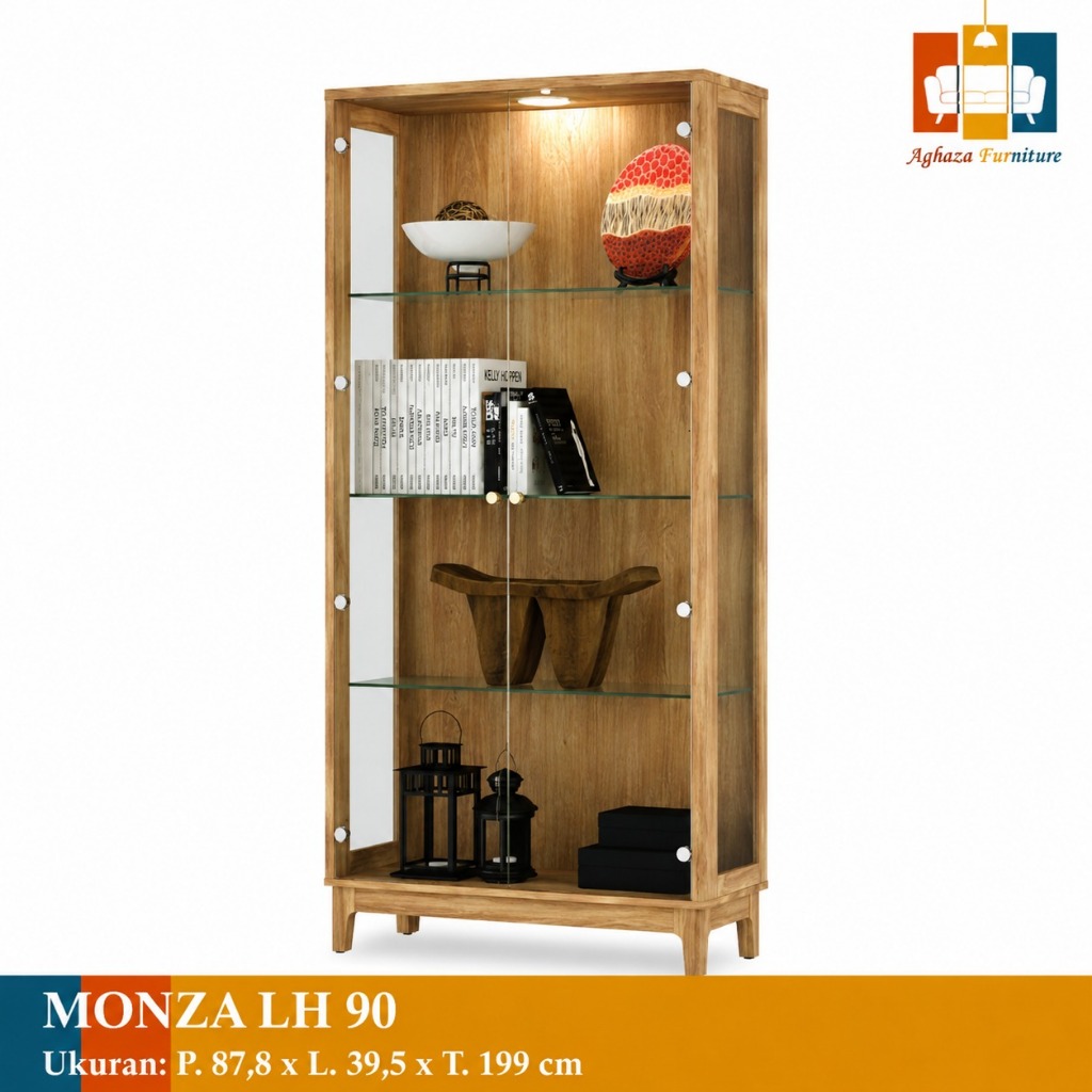 Lemari Hias Lemari Pajangan Kaca Jepang Bohemian Style Avanti Monza LH 50 / LH 90