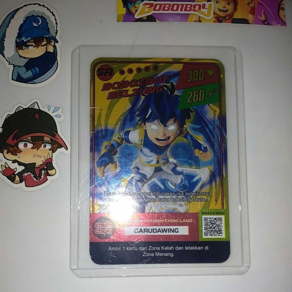 Kartu Choki Choki Boboiboy - SR Beliung Emas