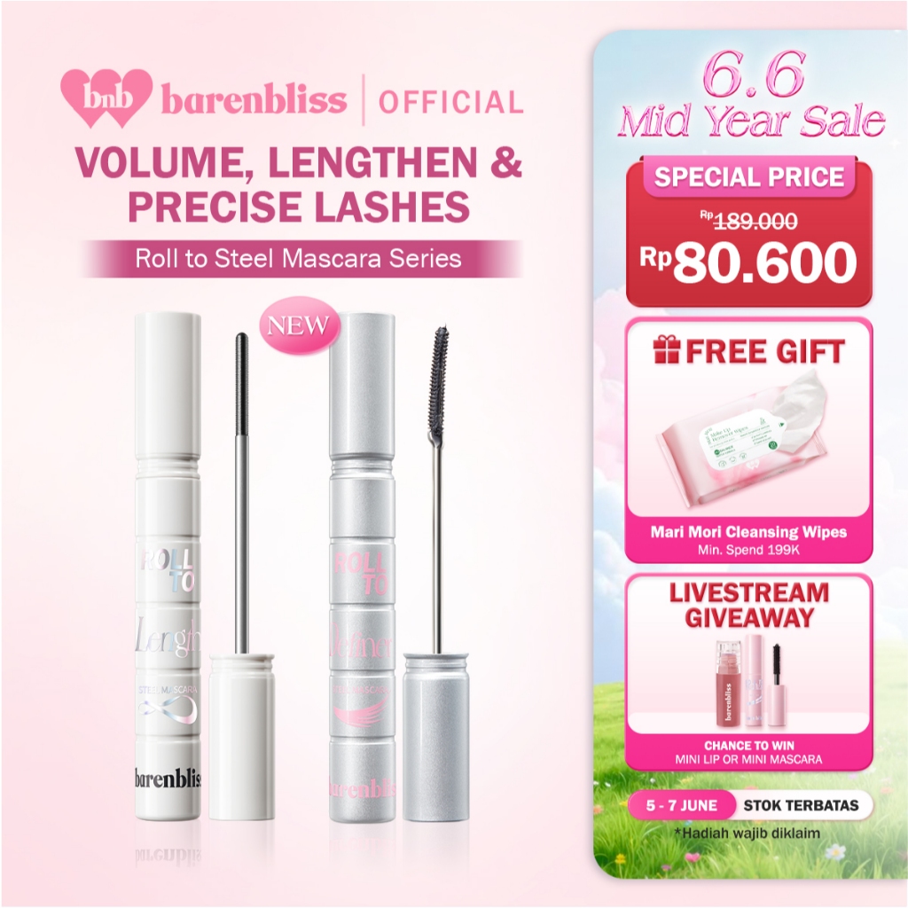 [BEST SELLING] BNB barenbliss Roll to Length & Roll to Definer Steel Mascara 6g Maskara Besi Iron Ma