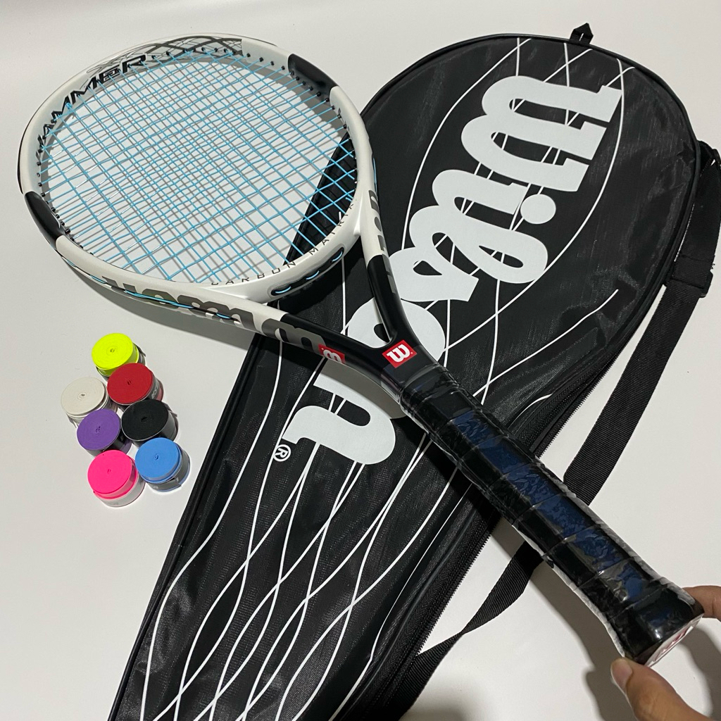 raket tenis wilson hammer 6 carbon ringan import premium high quality
