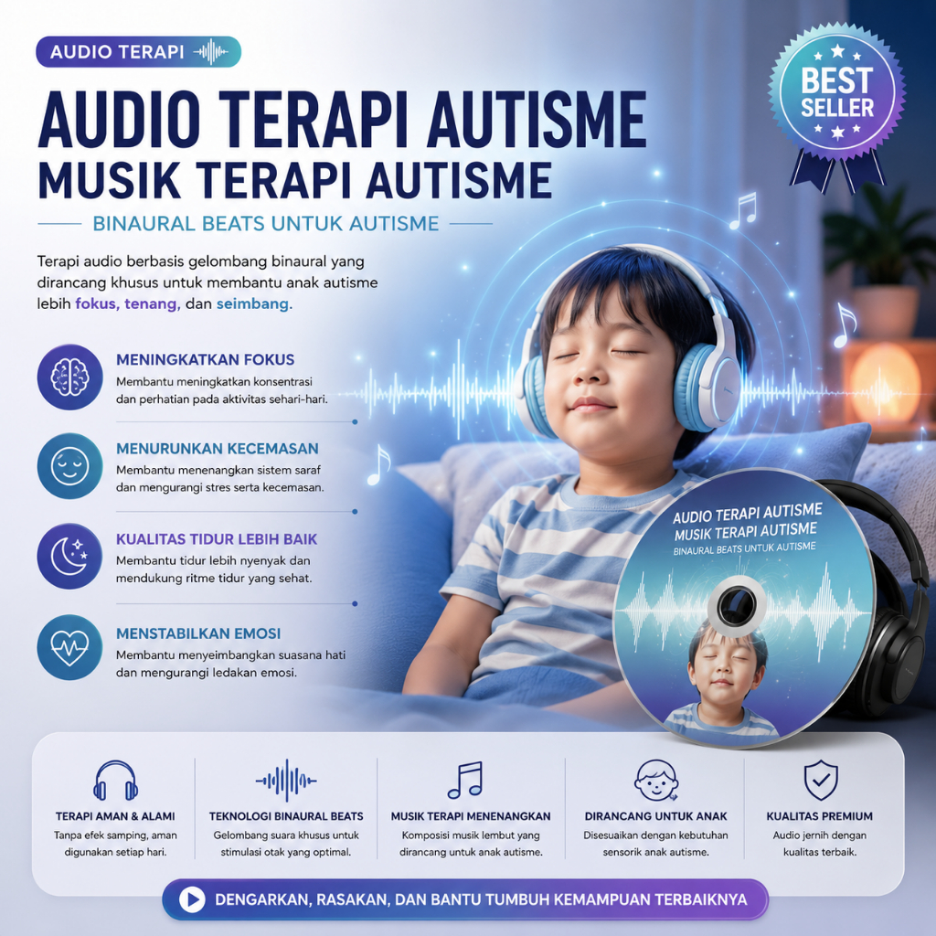 Audio Terapi Autisme | Musik Terapi Autisme | Binaural Beats untuk Autisme