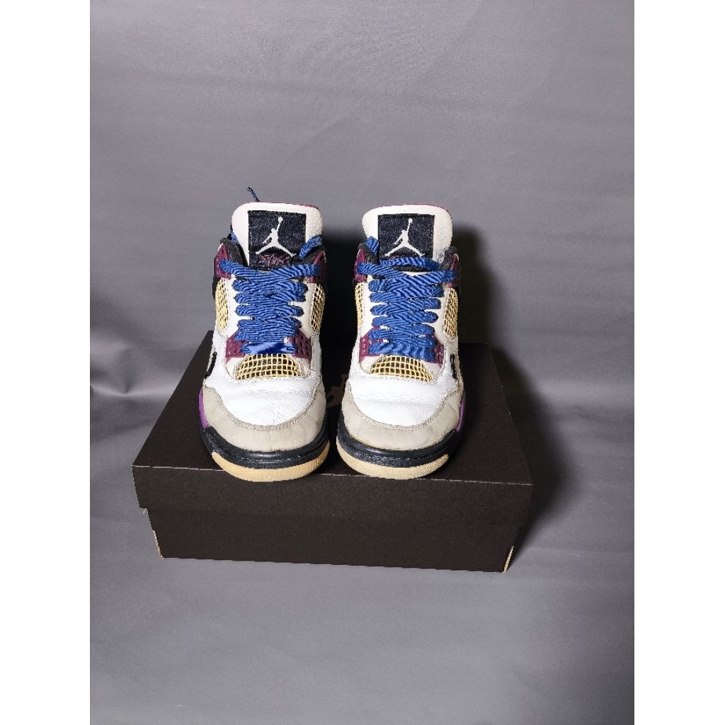 Sepatu casual sneakers Nike Jordan Retro 4 kolab Paris Saint German PSG second bekas