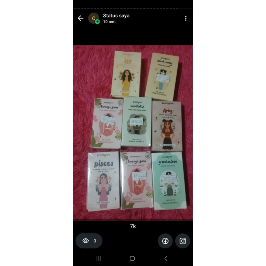 Parfum Wanita Geamore Addicted Series 15ml Aroma Tahan Lama