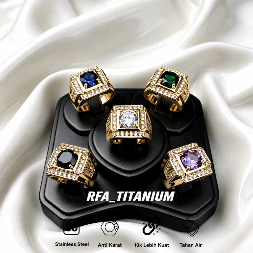 Cincin Laki Laki | Cincin Batu Akik Pria TITANIUM | Cincin Pria Dewasa model TERBARU