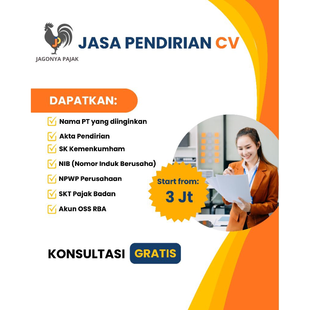 Jasa Pendirian CV Resmi | Pembuatan Badan Usaha CV | Legalitas Usaha & NIB Lengkap