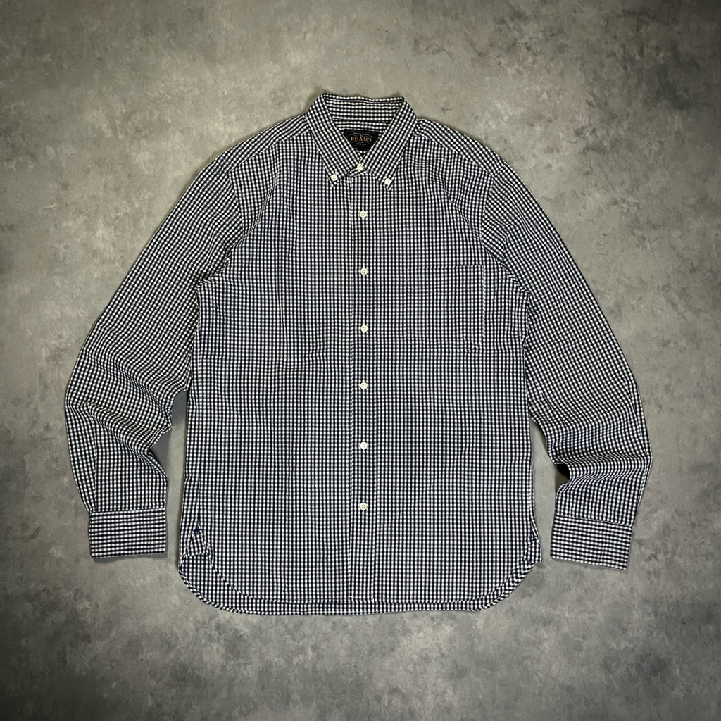 BEAMS Plus Gingham Check Button Up Shirt | Original Japanese Brand | Pakaian Branded Asli