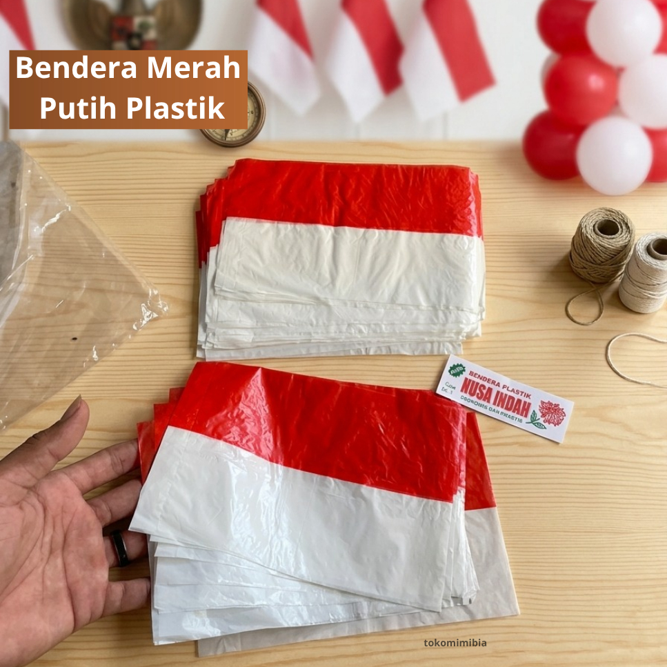 Bendera Plastik Merah Putih Nusa Indah Lembaran Cadangan Grosir