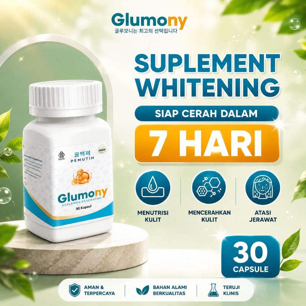 glumony pemutihan badan paling ampuh mencerahkan kulit wajah 10x lebih cepat mencerahkan