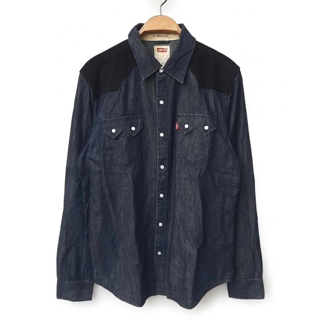 LEVIS SAWTOOTH WESTERN MIX SUEDE DENIM SHIRT