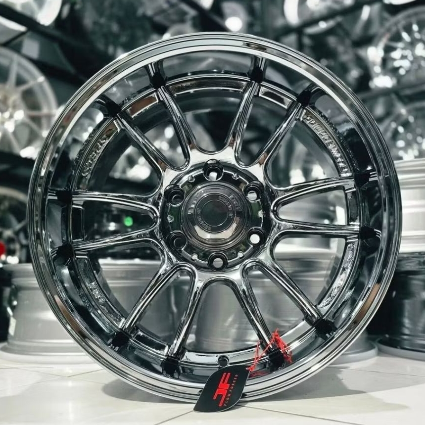 velg ring 18 GAZE JF BLACK CHROME r18 lebar 9 pcd 6x139,7 velg mobil r18 pajero Hilux velg racing ri