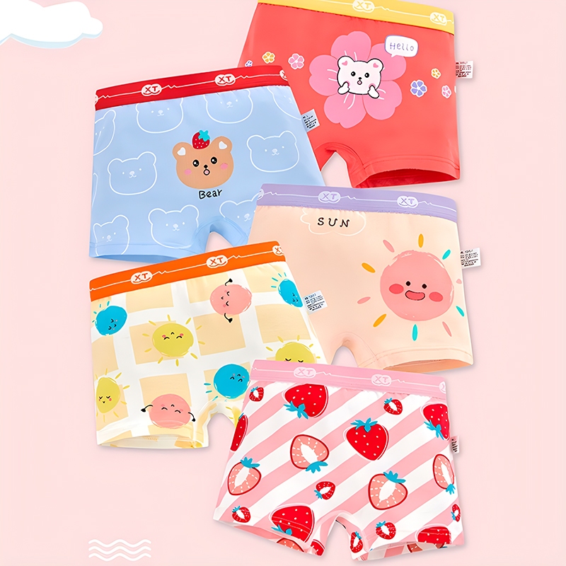#203-4 Set Celana Dalam Boxer Anak  Bahan Katun isi 4 in,6 in, 1 Lusin Fashion