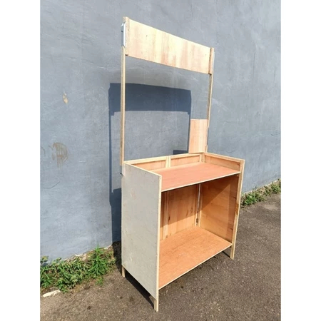 BOOTH RODA/BOOTH RAK DEPAN/100 X 50 X 175 / Gerobak Lipat / Meja Lipat / Standar / Meja Kompor/Booth