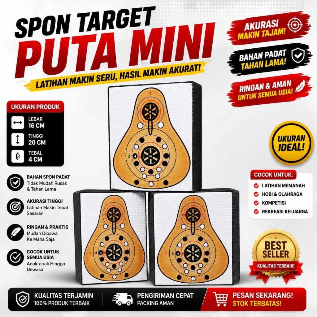 Spon Target Panahan Puta Mini / Pcs Olahraga Panahan Tradisional