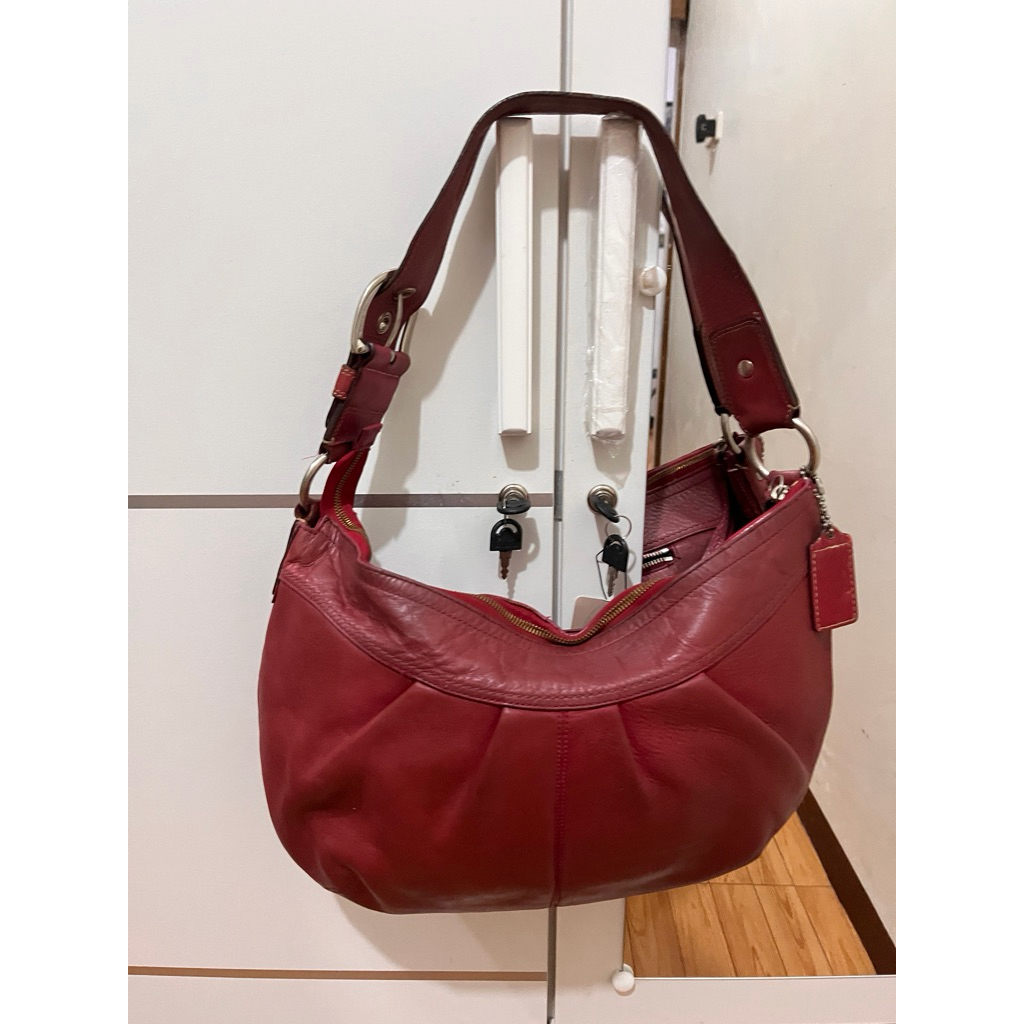 tas coach maroon soho moon