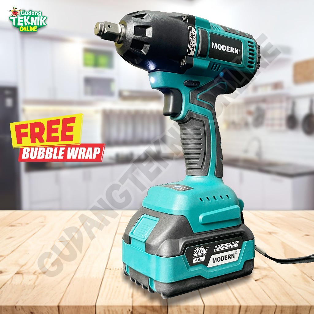 MESIN PEMBUKA BAUT Modern M65 20V BATERAI / Cordless Impact Wrench Modern M65 / Alat Buka Baut M 65 