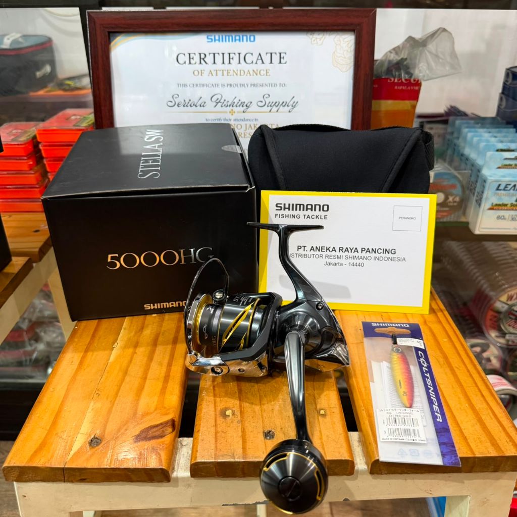 REEL SHIMANO STELLA SW5000HG//SW4000HG//SW4000XG REEL SPINNING// FREE METALJIG SHIMANO, GOODIEBAG, S