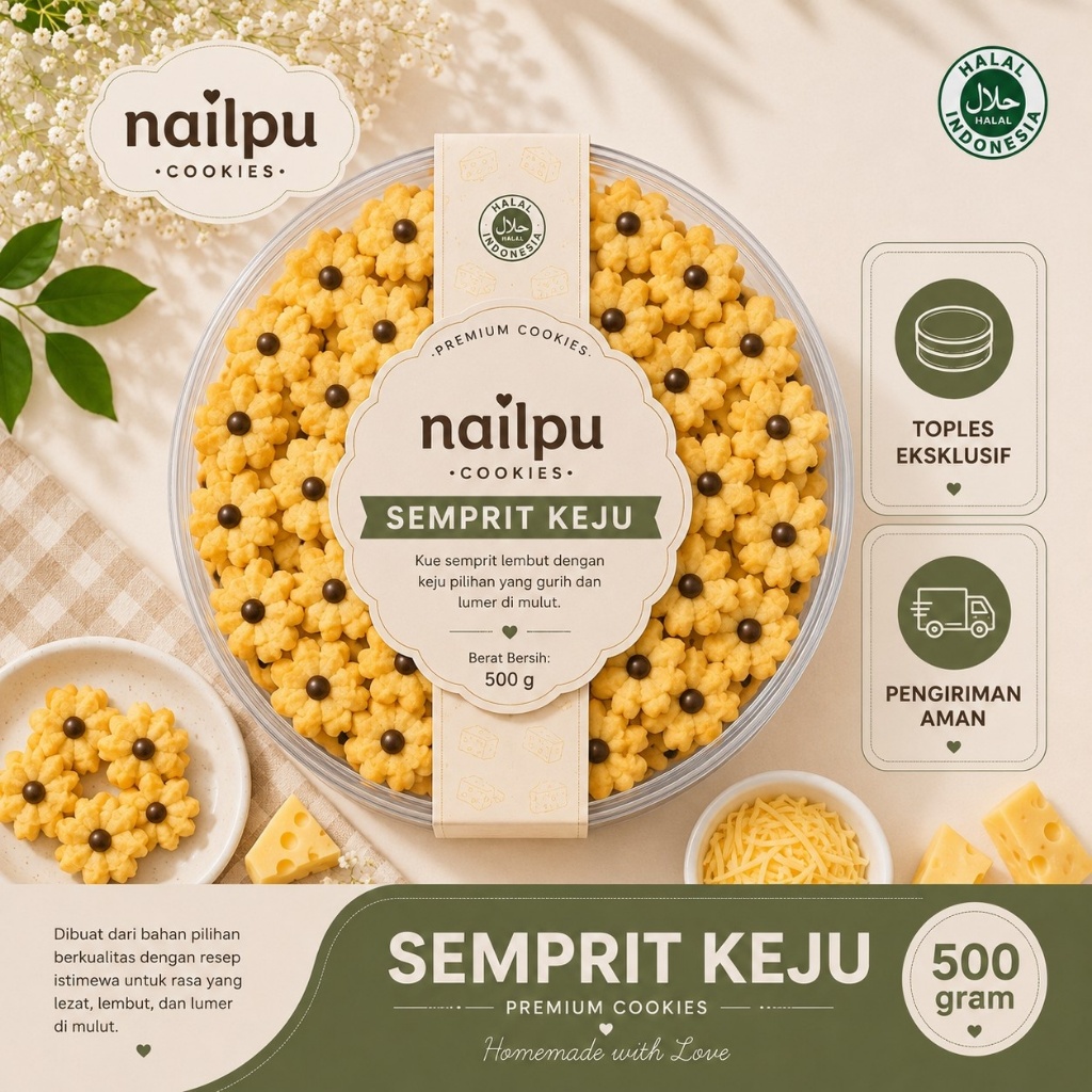 kue kering semprit / kue kering semprit original keju/ kue kering semprit coklat / kue kering hari r