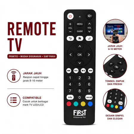 Remot STB First Media X1 Voice Original Cocok Semua Box First Media Multifungsi