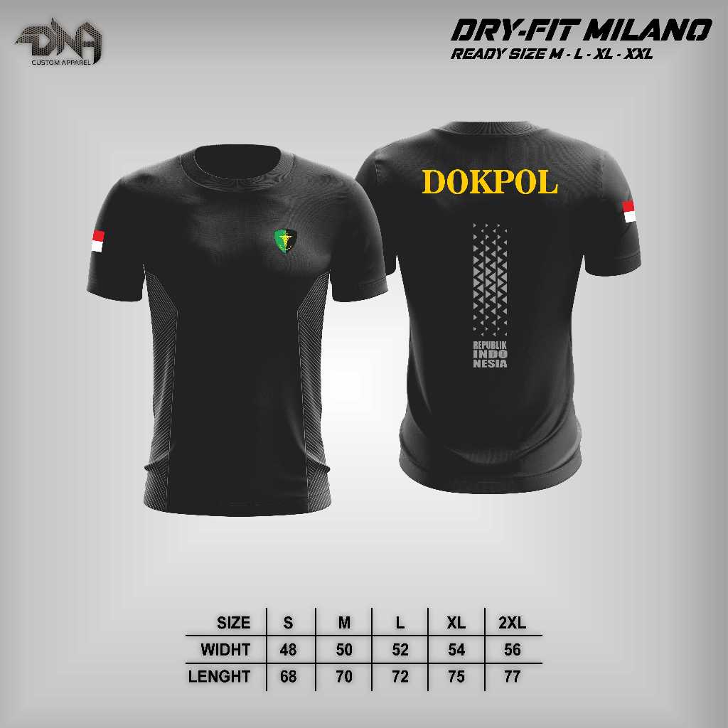 Kaos Jersey DNA_Apparel Drifit Milano DOKPOL - Kaos Drifit DOKPOL - Jersey Olahraga