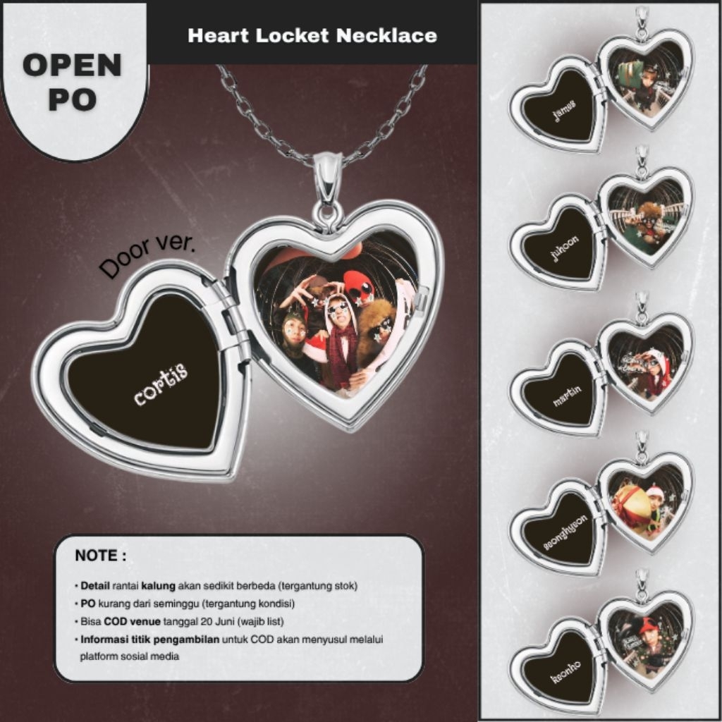 [Pre-Order] Heart Locket Necklace CORTIS Door ver.
