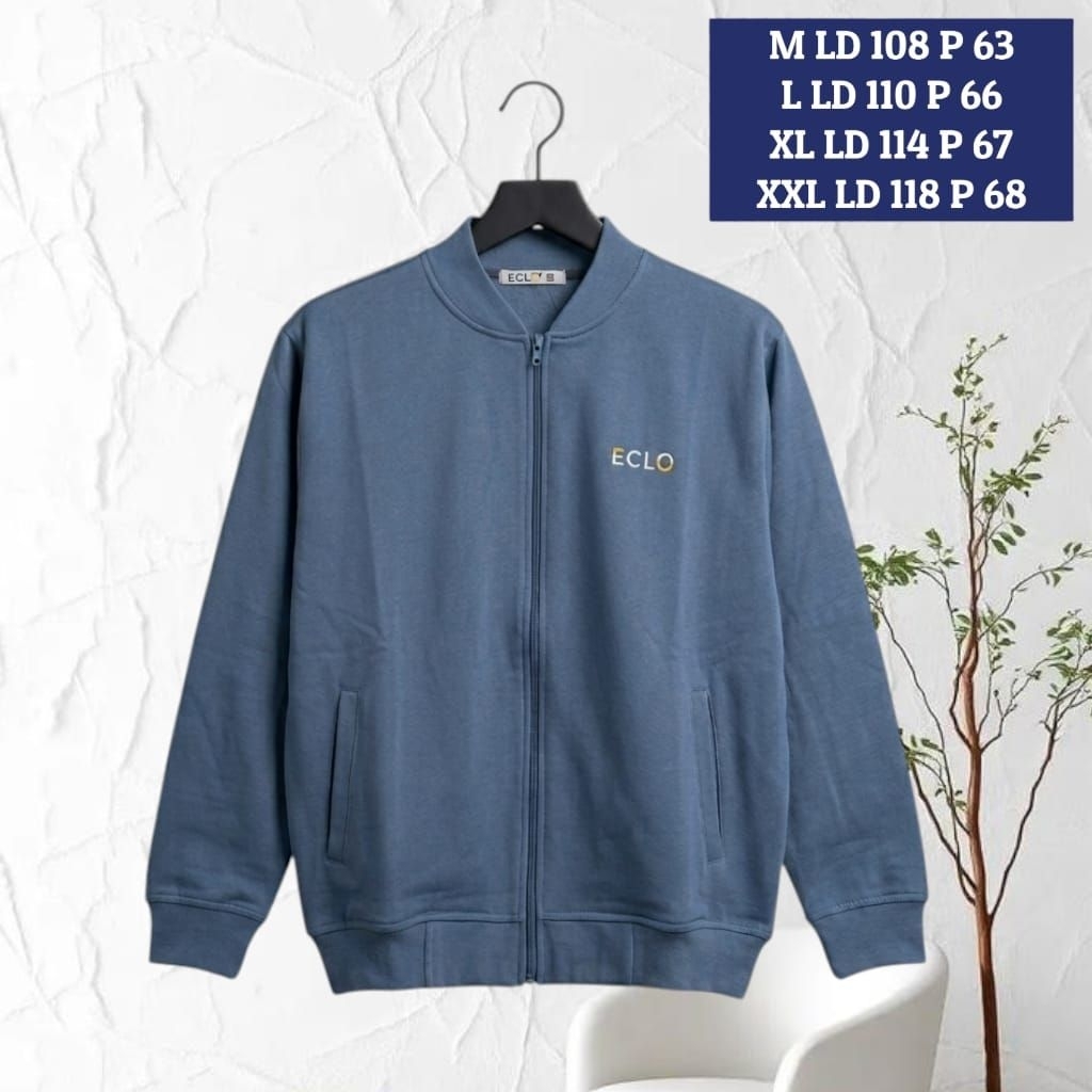 Jaket eclo unisex tanpa hoddie