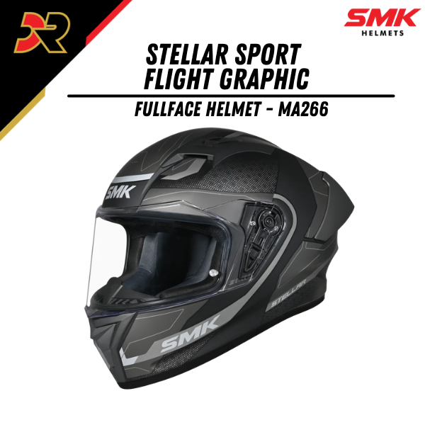 Helm Full Face SMK Stellar Sport Flight Graphic MA266 Helm Touring Original