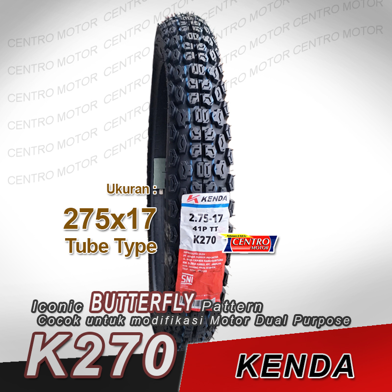 KENDA K270 275-17 Tube type.Ban Dual purpose classic model tracker.Ban Custom
