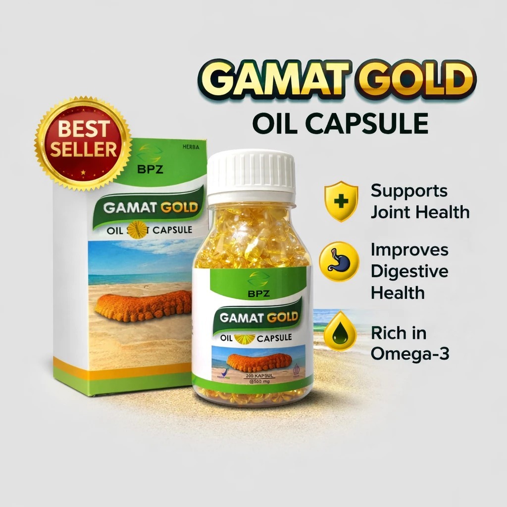 BPZ Gamat Gold Oil Kapsul Meningkatkan Regenerasi Sel Ekstrak Gamat 200 Kapsul