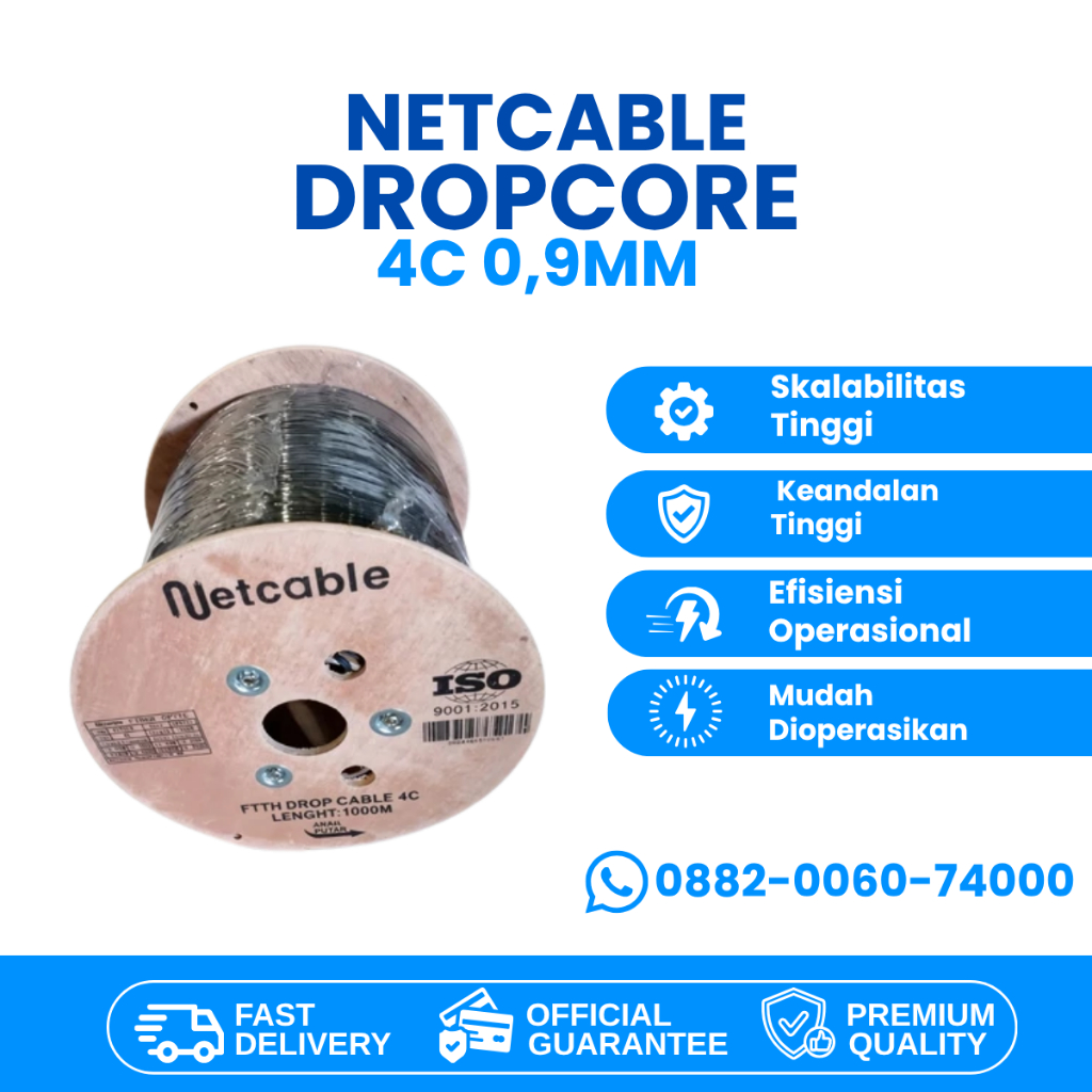 Dropcore Netcable 4c 0,9mm