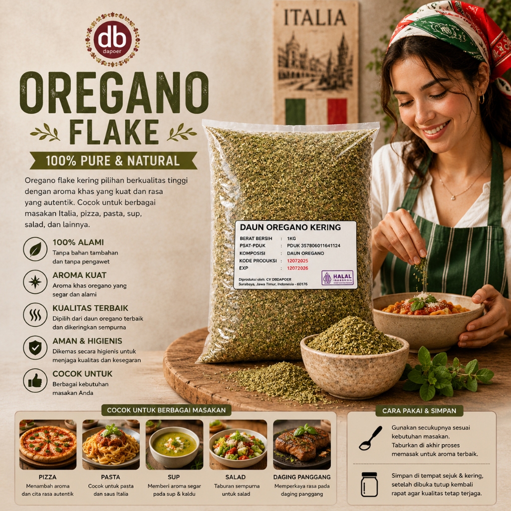 Oregano kering 1kg | Dried Oregano Leaves 1kg
