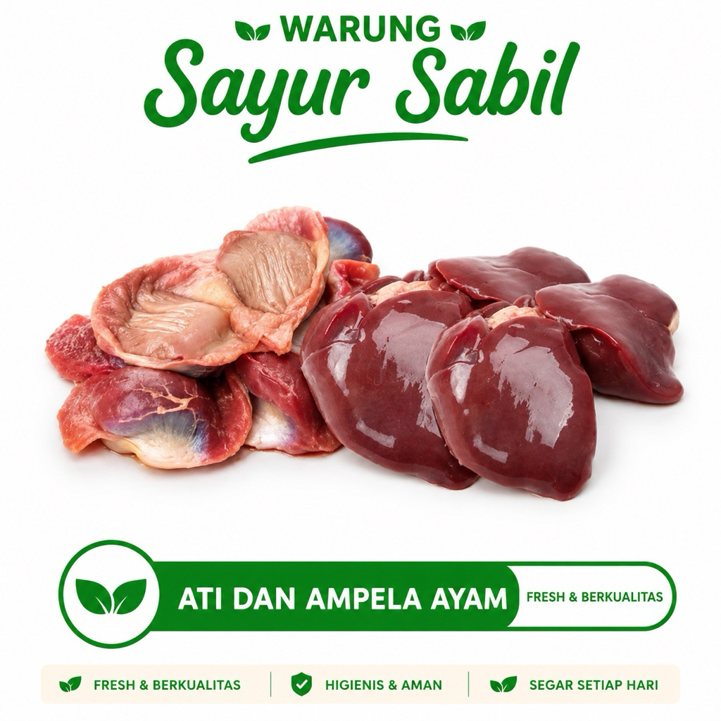 Hati Ayam / Ampela Ayam / Ati Ampela Ayam / Hati Ampela Isi 5 pasang