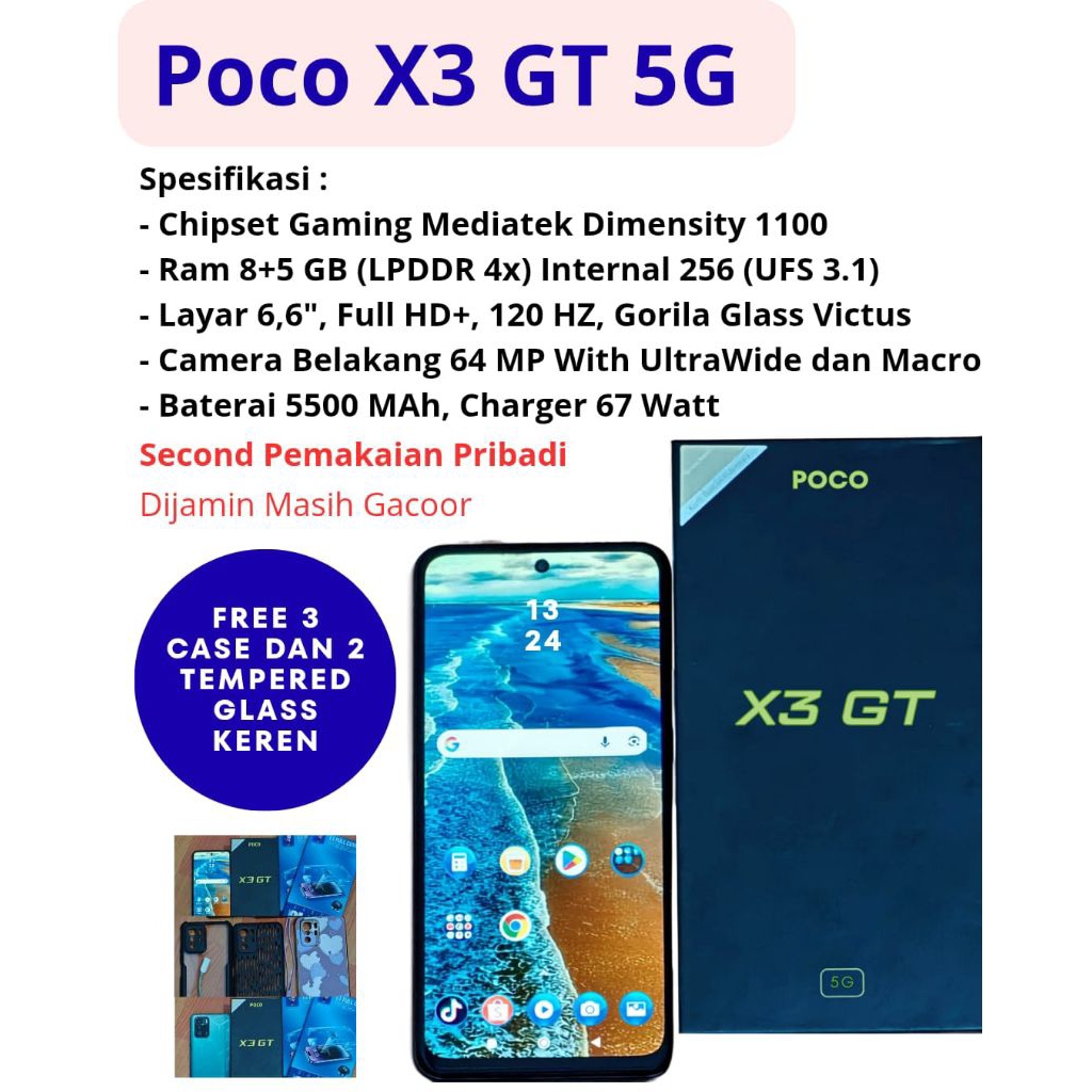 hp second  Poco X3 GT