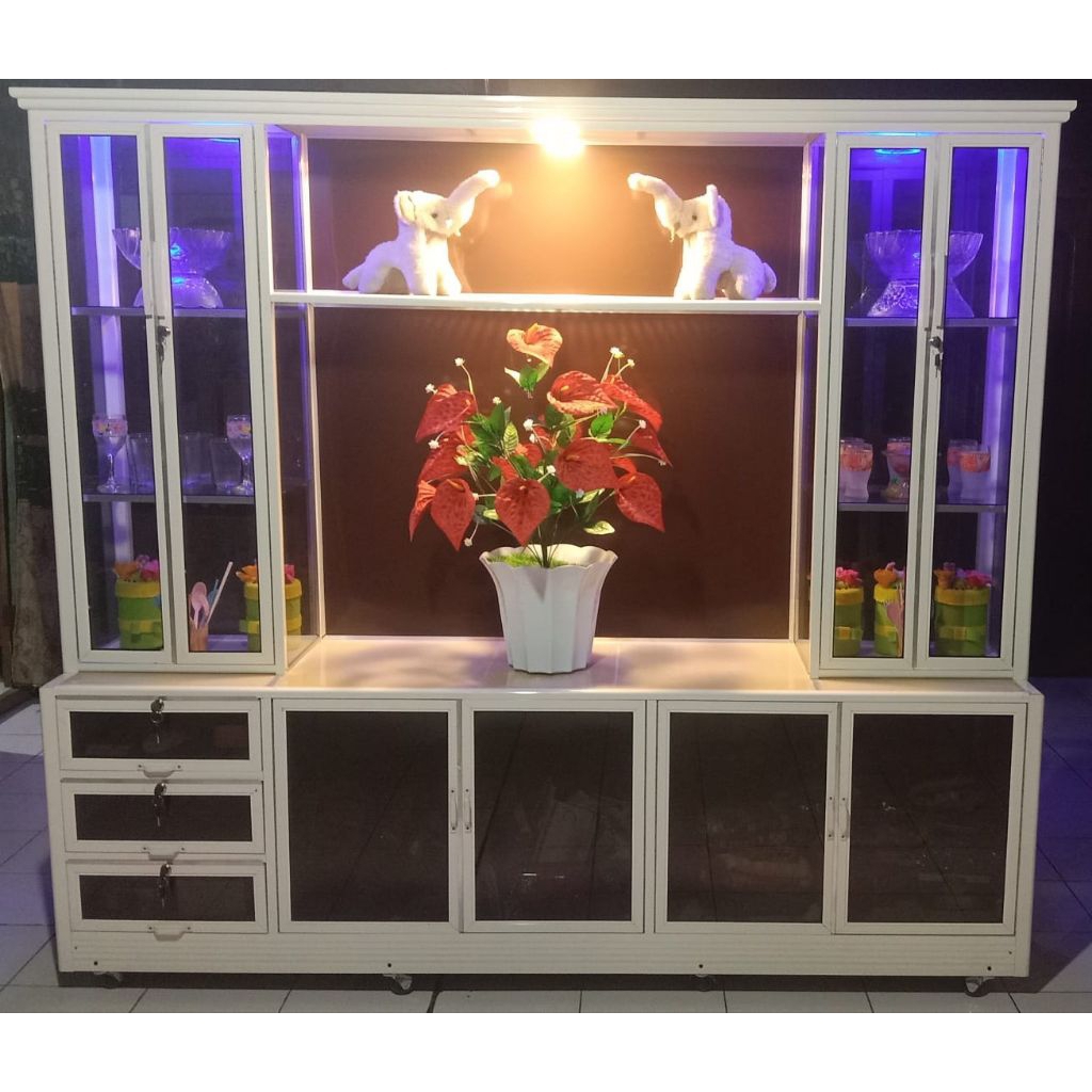 Buffet Tv Aluminium / Meja Tv / Penyekat Ruangan