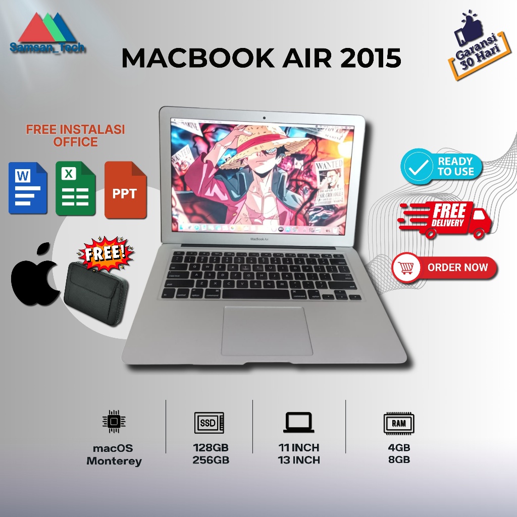 Macbook Air 2015 Core i5 8GB 128GB 256GB 11Inch & 13Inch Original