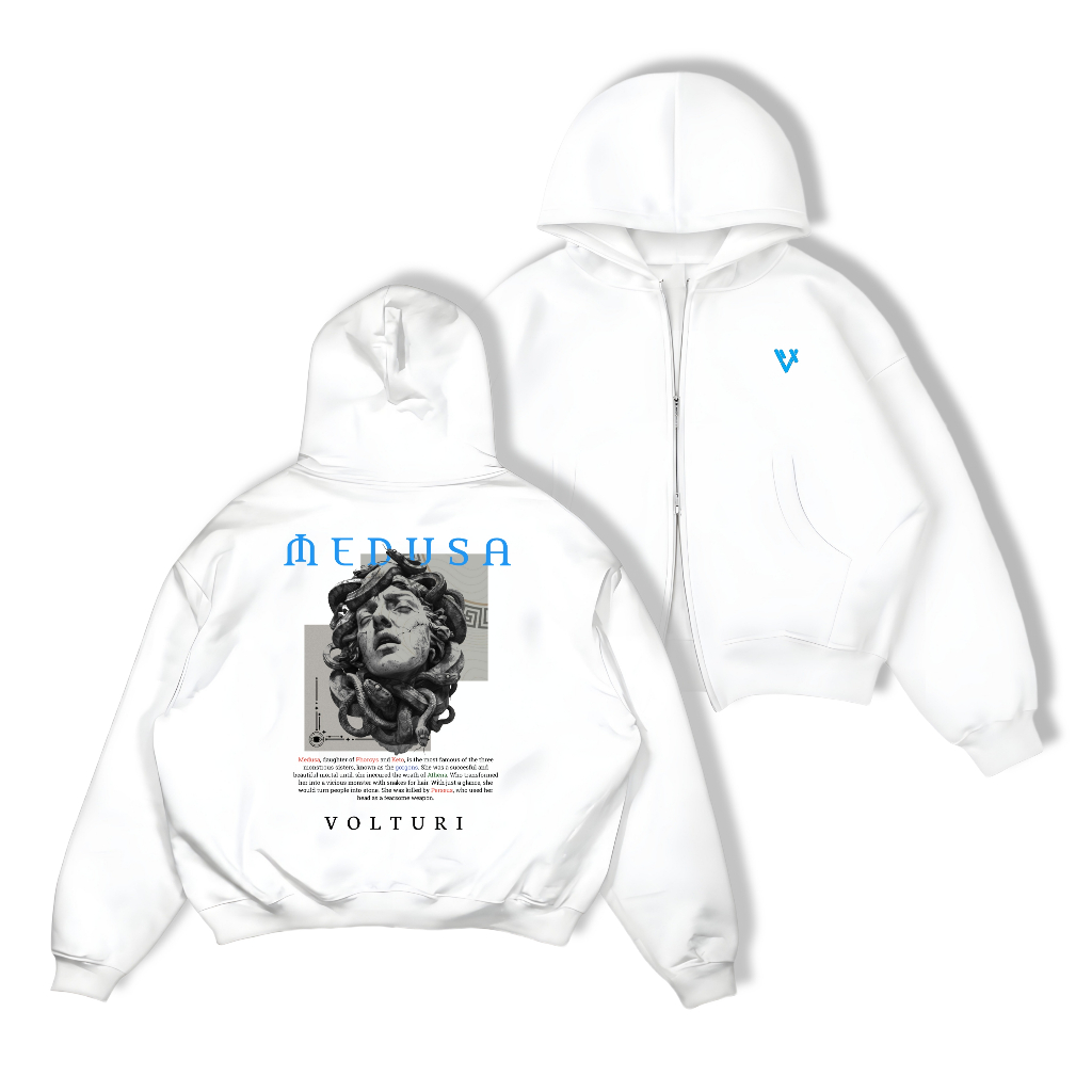 VOlTURI Hoodie Boxy Double Zipper Medusa