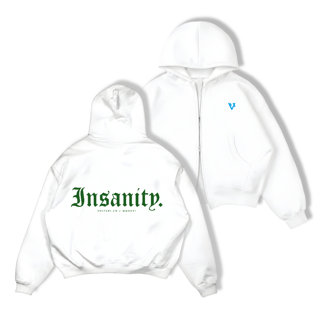 VOLTURI Hoodie Boxy Double Zipper Insanity