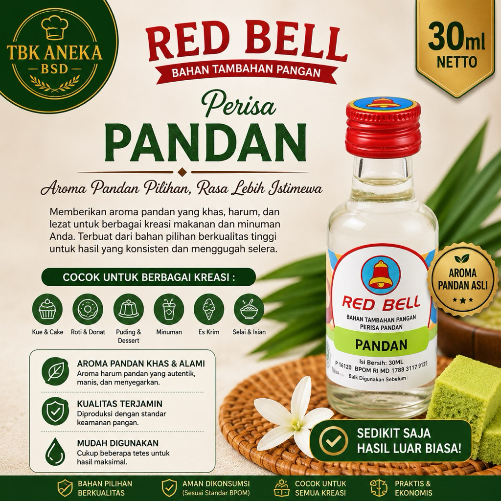 RED BELL perisa sintetik pandan 30ml