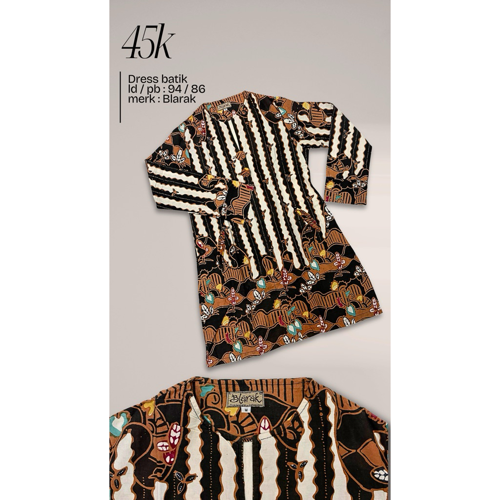 preloved baju batik blarak wanita