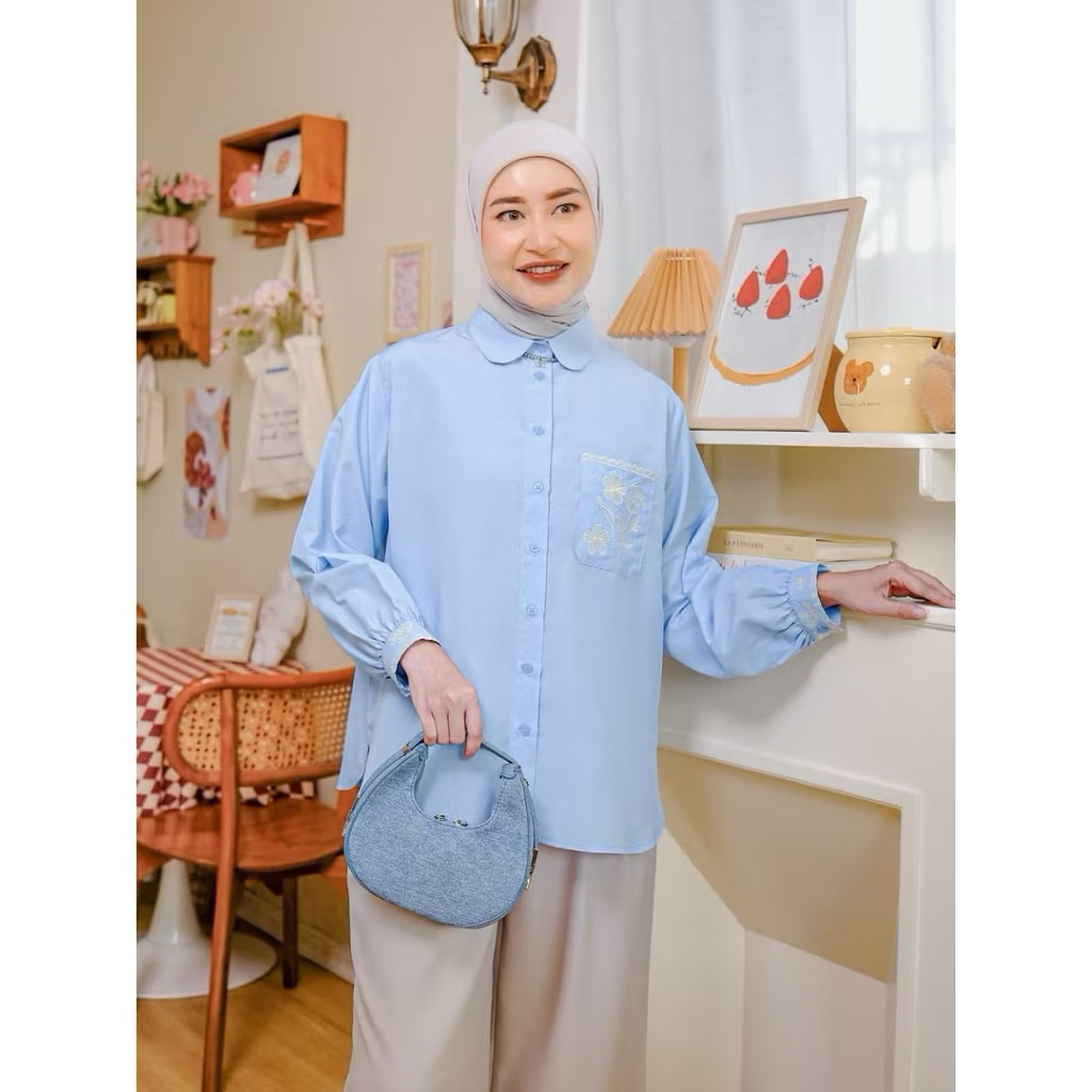 NEW Kienka Kalila Shirt M Kienka Hobbies Embroidery Shirt Milo S Kemeja Kienka Daily Shirt Busui Fri